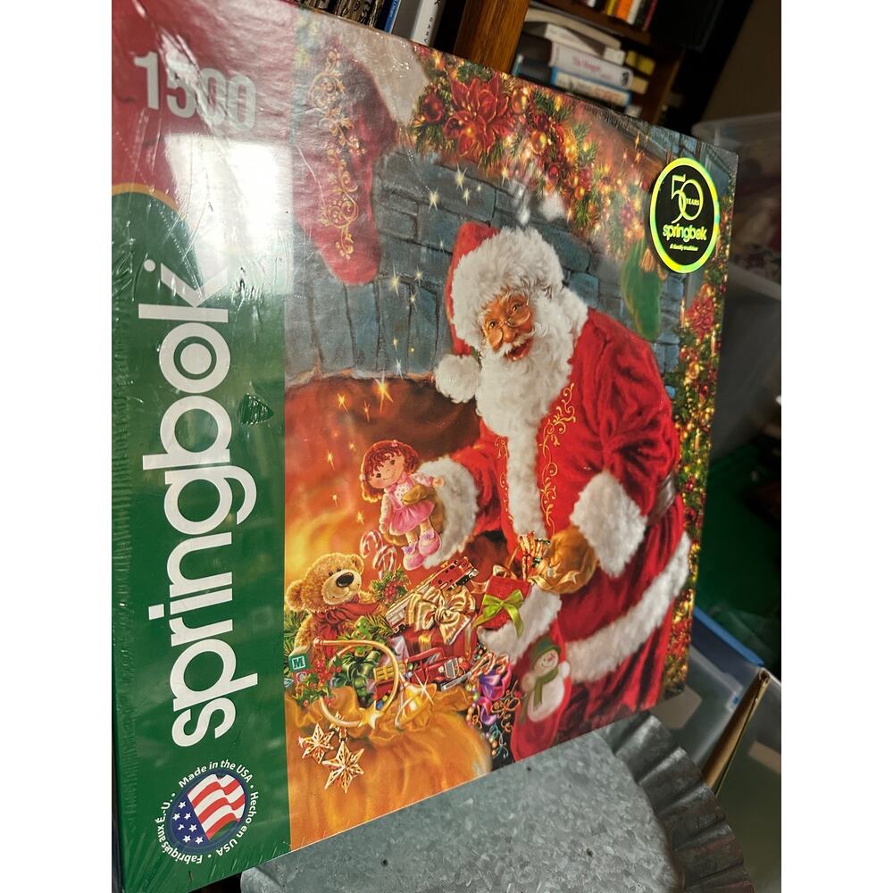 Springbok 2012 Santa's Return 1500 Piece Jigsaw Puzzle Geisinger New Sealed USA